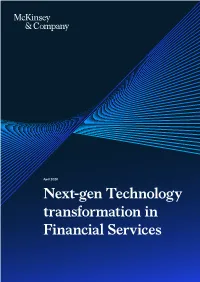 Next-Gen Technology Transformation in Financial Services
