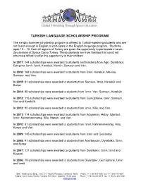 Turkish Language Scholarship Program