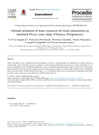 Optimal Utilization of Water Resources for Local Communities in Mainland
