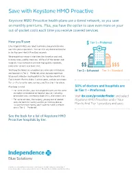 Save with Keystone HMO Proactive