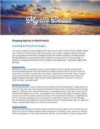 Shopping Aplenty in Myrtle Beach