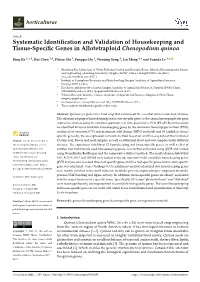 Systematic Identification and Validation of Housekeeping And