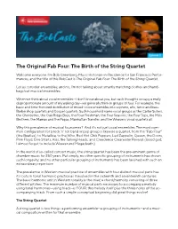 The Birth of the String Quartet