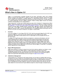 What's New in Zigbee 3.0