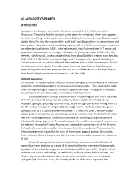 Apologetics Proper