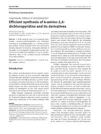 Efficient Synthesis of 4-Amino-2,6- Dichloropyridine and Its Derivatives