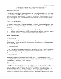 FACT SHEET for TRACE LEVEL CO MONITORING Principle Of