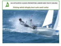 Picking Which Dinghy Best Suits Each Sailor