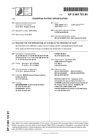 Process for the Preparation of Statins in the Presence of Base