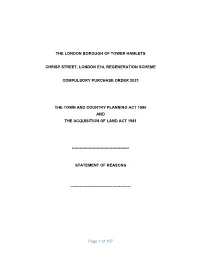 Statement of Reasons, Compulsory Purchase Order, 2021
