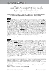 A Workshop on Asthma Management Programs and Centers in Brazil