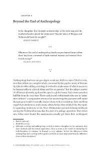 Beyond the End of Anthropology