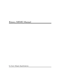 Emacs MIME Manual