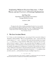 Explaining Midterm Election Outcomes: a New Theory and an Overview of Existing Explanations