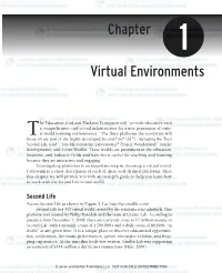 Virtual Environments Chapter 1 3