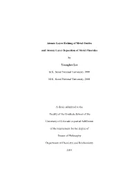 Atomic Layer Etching of Metal Oxides and Atomic Layer Deposition of Metal Fluorides