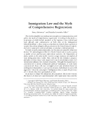 Immigration Law and the Myth of Comprehensive Registration