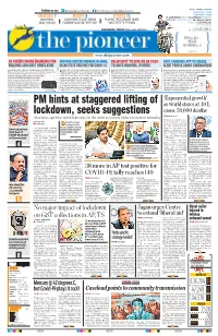 PM Hints at Staggered Lifting of Lockdown, Seeks Suggestions