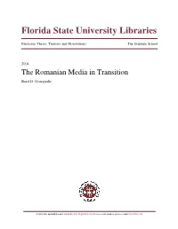 The Romanian Media in Transition Basil D