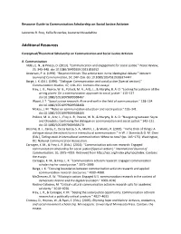 Additional Resources