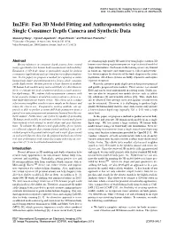 Fast 3D Model Fitting and Anthropometrics Using Single Consumer Depth Camera and Synthetic Data