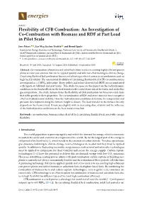 Flexibility of CFB Combustion: an Investigation of Co-Combustion with Biomass and RDF at Part Load in Pilot Scale