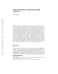 Planet Populations As a Function of Stellar Properties