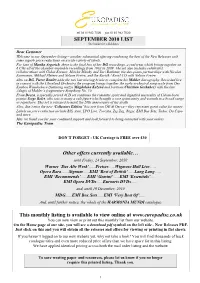 SEPTEMBER 2010 LIST See Inside for Valid Dates