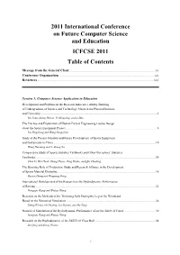 Table of Contents