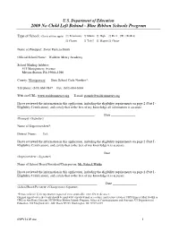 2009 No Child Left Behind - Blue Ribbon Schools Program