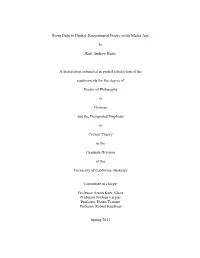 Dissertation Submitted in Partial Satisfaction of The