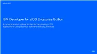 IBM Developer for Z/OS Enterprise Edition