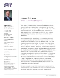 James D. Lamm Partner | James.Lamm@Lathropgpm.Com