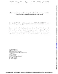 Linked Mental Retardation Detected by Array CGH