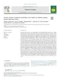 On the Controls of Mineral Assemblages and Textures in Alkaline Springs, Samail Ophiolite, Oman T