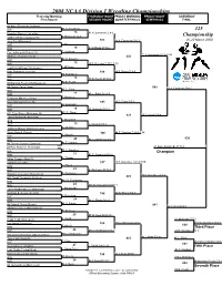2008 NCAA Division I Wrestling Championships Brackets