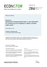 Building the Entrepreneurial State: a New Framework for Envisioning and Evaluating a Mission-Oriented Public Sector