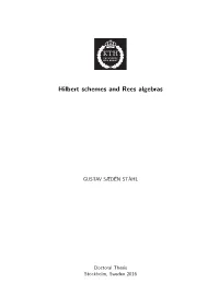 Hilbert Schemes and Rees Algebras
