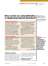 How Useful Are Autoantibodies in Diagnosing Thyroid Disorders?