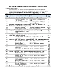 Itinerary Locations on The