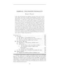 Partial Unconstitutionality