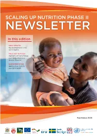 Scaling up Nutrition Phase Ii Newsletter