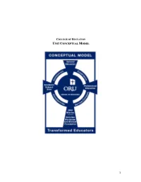 College of Education Conceptual Framework