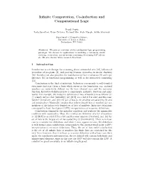 Infinite Computation, Co-Induction and Computational Logic