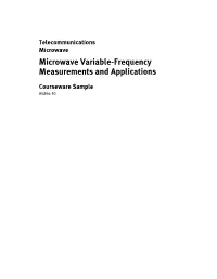 Microwave Variable-Frequency Measurements and Applications