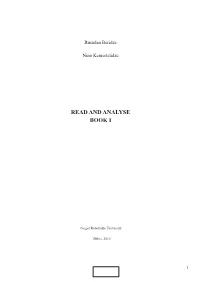 Read and Analyse Book I