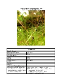 Draft Plant Propagation Protocol