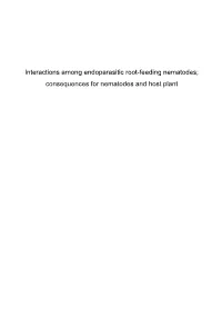 Interactions Among Endoparasitic Root-Feeding Nematodes; Consequences for Nematodes and Host Plant
