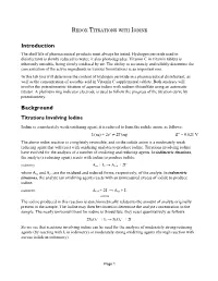REDOX TITRATIONS with IODINE Introduction