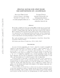 Special Moves for Open Book Decompositions of 3-Manifolds